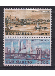 1973  San Marino Vedute di New York 2 valori nuovi Sassone 876-7
